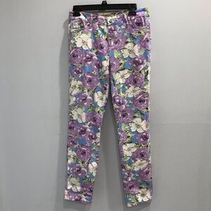 Ellen Tracy floral skinny pants size 2
